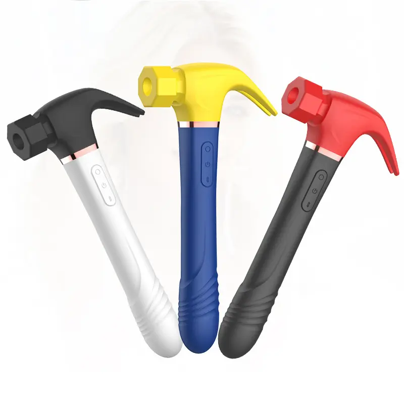 3 Speed 21 Frequency G-spot Dildo Vibrator Sucking Beating Telescopic Hammer Vibrator Massager