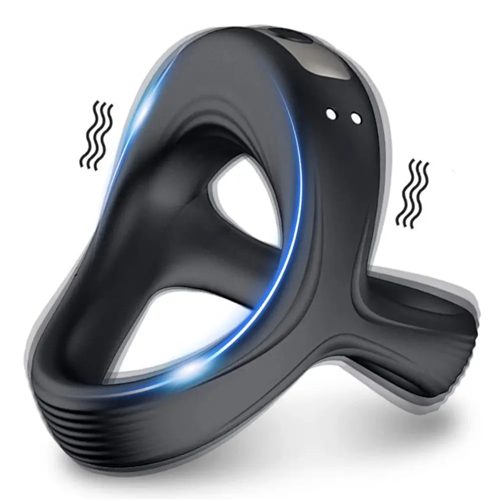 Wholesale APP Wireless Remote Control 10 Vibration Cock Rings for Men Penile Vibration Masturbation Devices