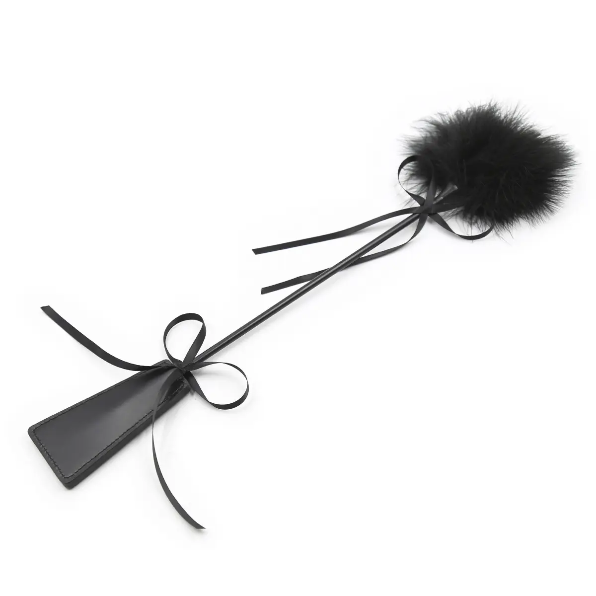 Bdsm Alternative Leather Pat Adult Flirting Fine Rod Feather Pu Pat Erotic Black Toy Supplies