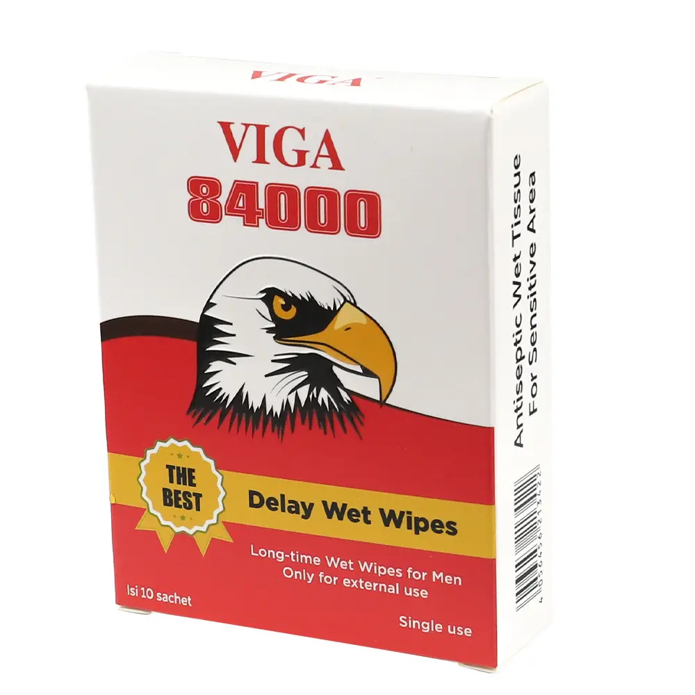 Super Viga Natural Formula Male Delay Wipes Safe Reliable Long Lasting Intimate Care Sexual Health Eco-Friendly