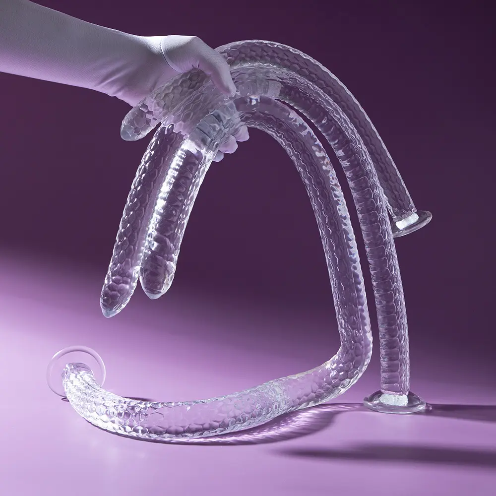 High Quality Transparent TPE Waterproof Realistic Anal Dildo Dragon Scale Super Long Soft Female Masturbation Device Anal Plug