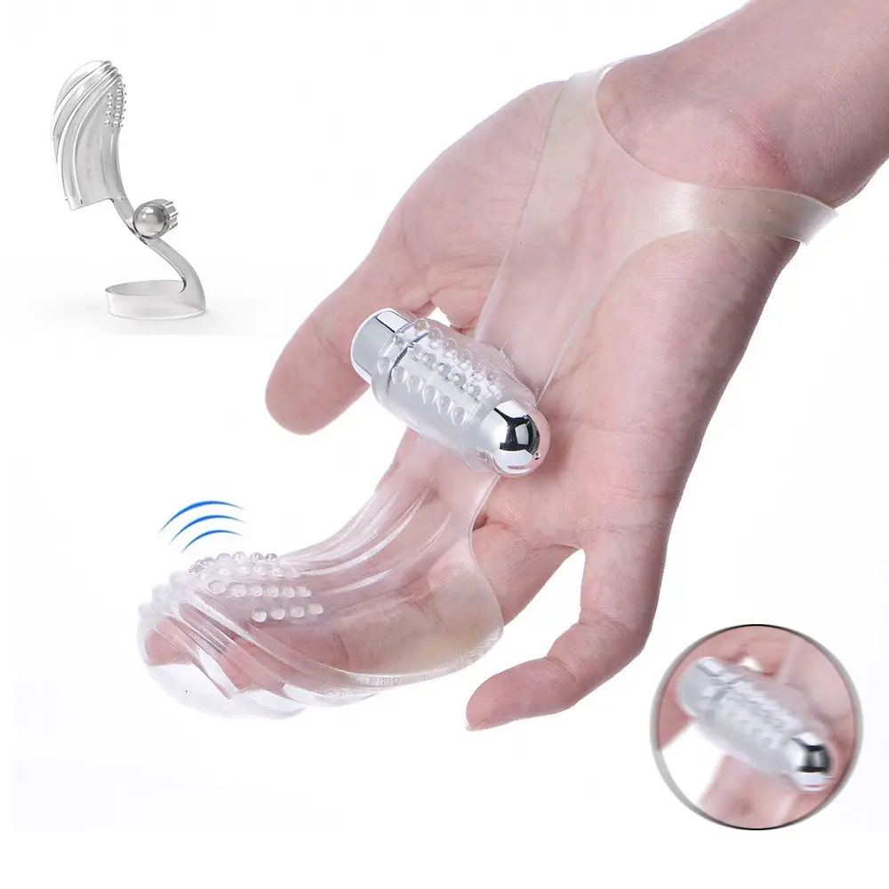Strong Finger Sleeve Vibrator Multi Speed Wearable Mini Finger Vibrator G Spot Sex Toys for Couples