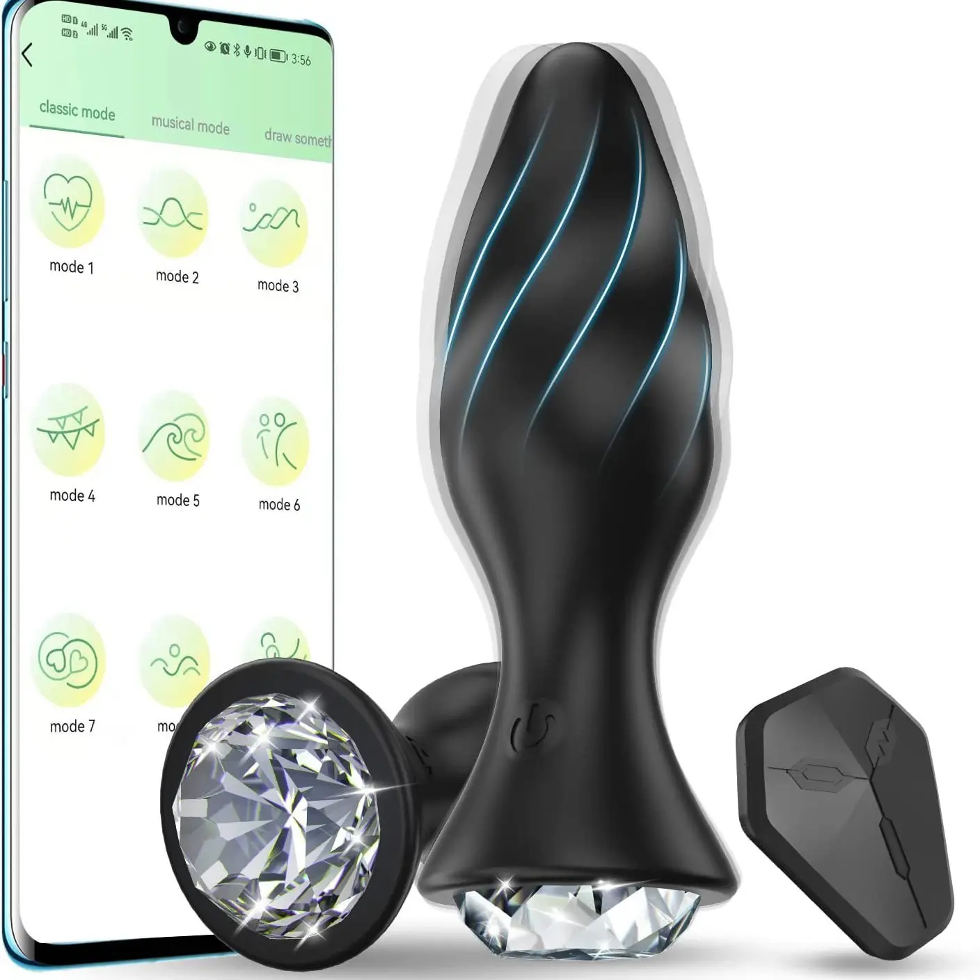 Adult Anal/Prostate Plug APP Remote Control Powerful Vibrator for Men and Women