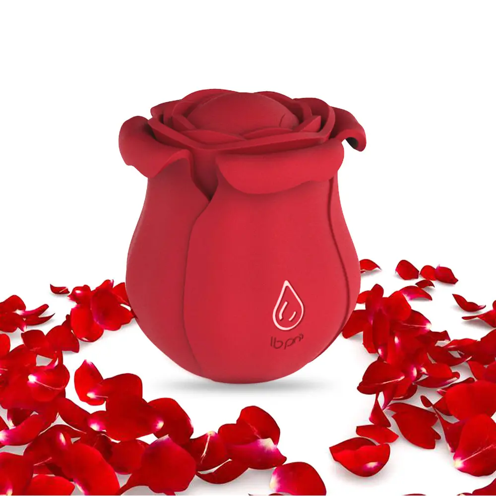 Rose Nipple Sucking Massager Tongue U-shape Oral Sex Vibrator 10 Frequencies 100% Waterproof USB Rechargeable Adult Sex Toy