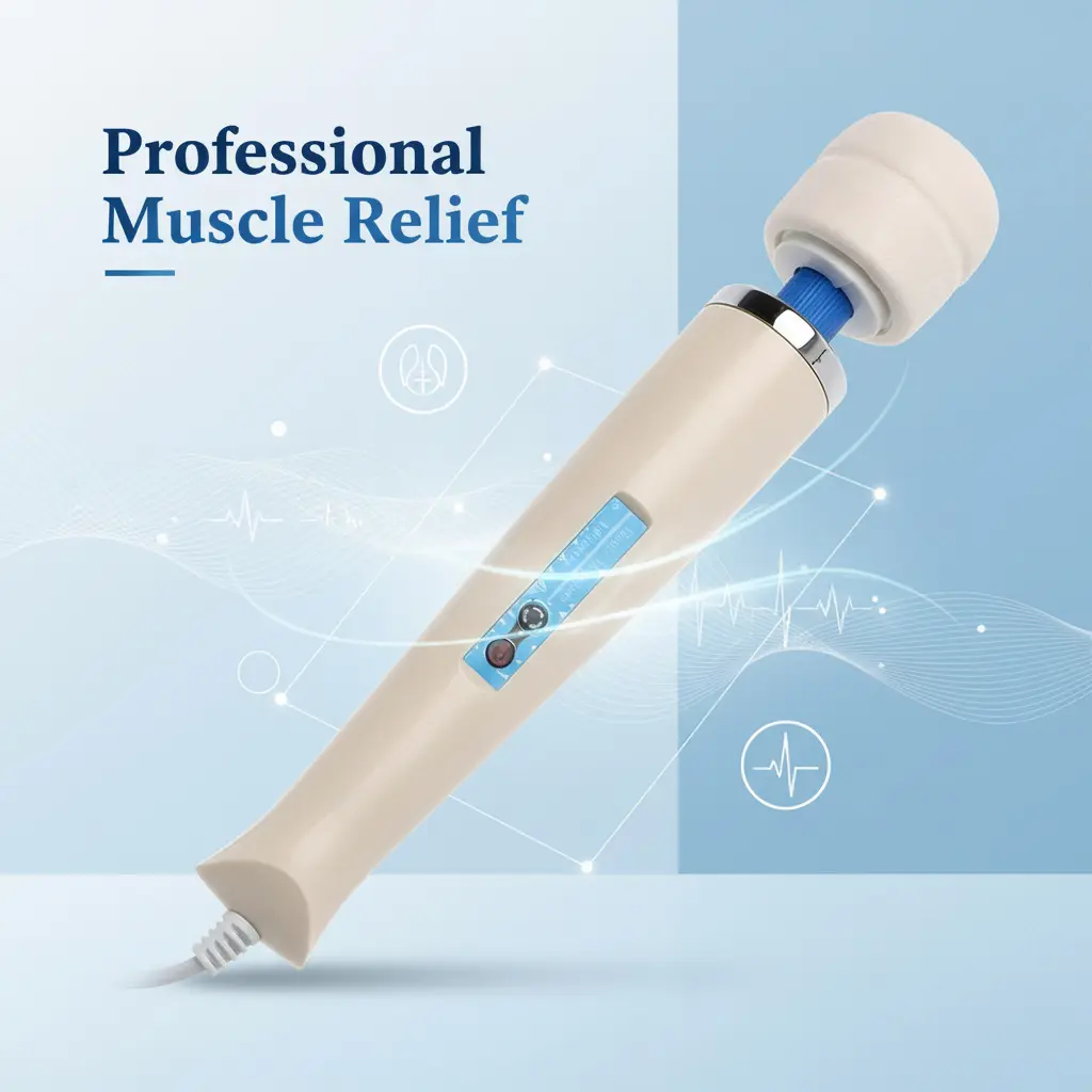 Large Magic AV Wand Vibrator Handheld Personal Body Wand Massager Plug
