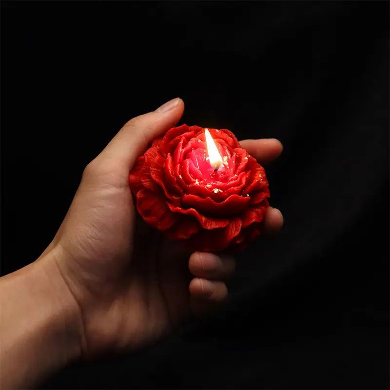 Low Temperature Candle SM Couple Game Couple Drip Wax Peony Flower Rose Heart-shaped Candle