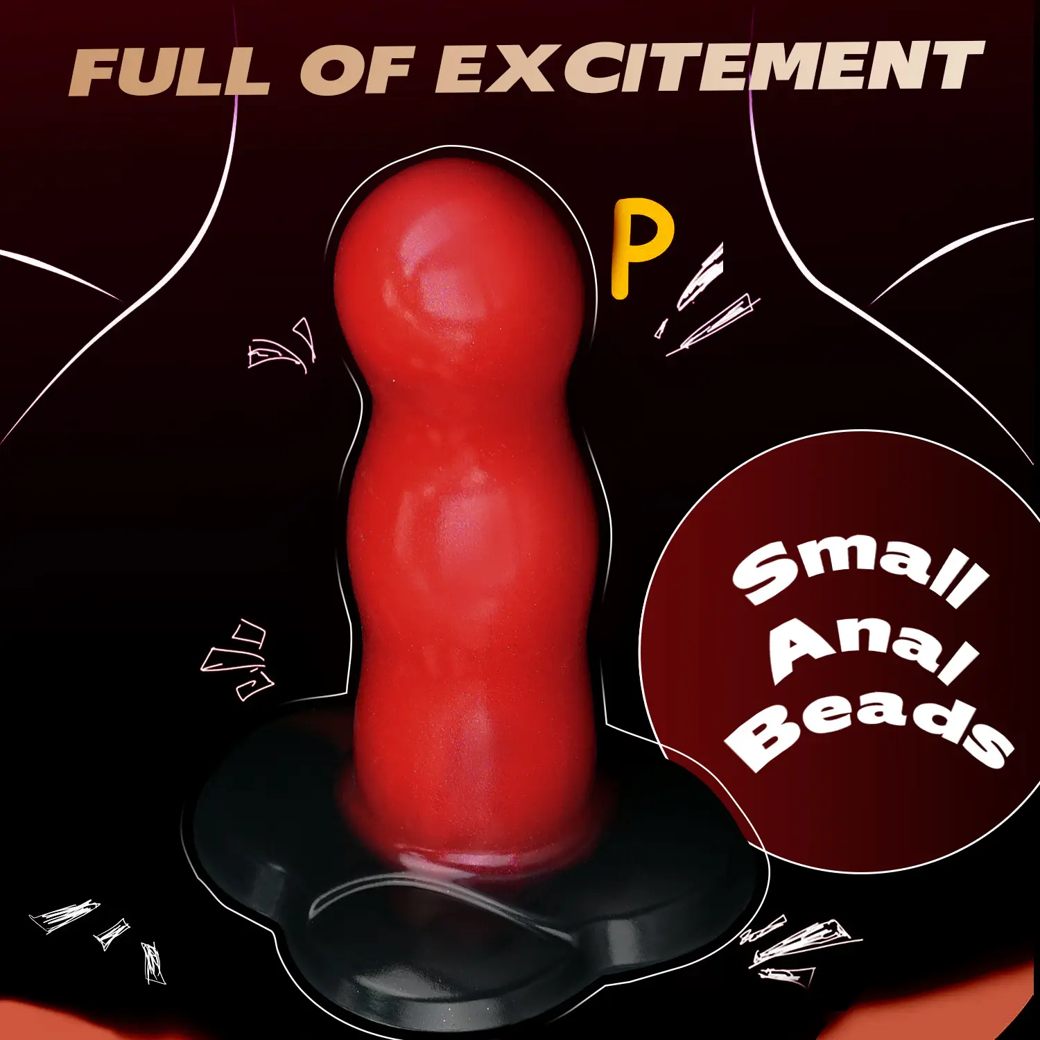 New Design Female Silicone Anal Plug - Small Size Gourd-Shaped Dildo for Adult Pleasure