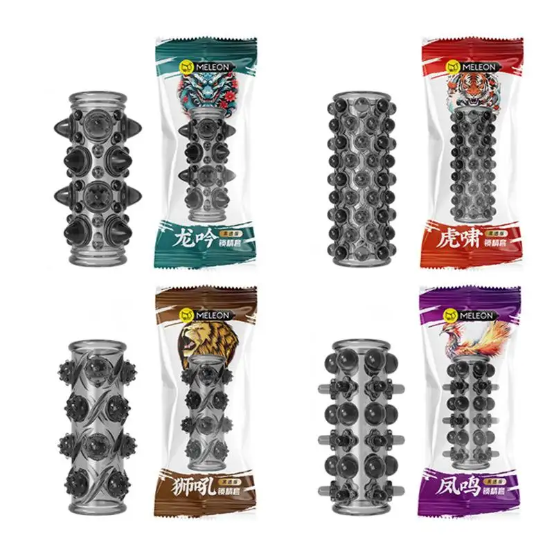 MELEON Black 100% Waterproof Penis Sleeve for Clitoral Stimulation & Delaying Ejaculation-Sex Toys for Men and Couples