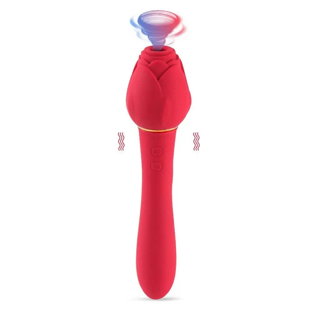 Wholesale Rose Toy Massage Wand Sucking Rose Flower Stimulator Amazon Hot Sale Adult Shaped Rose Vibrator