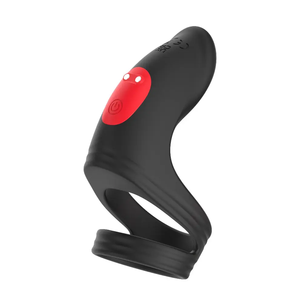 Hot Sale USB Vibrating Massager with Sperm Locking Triangle Ring Masturbation Sex Toy for Man