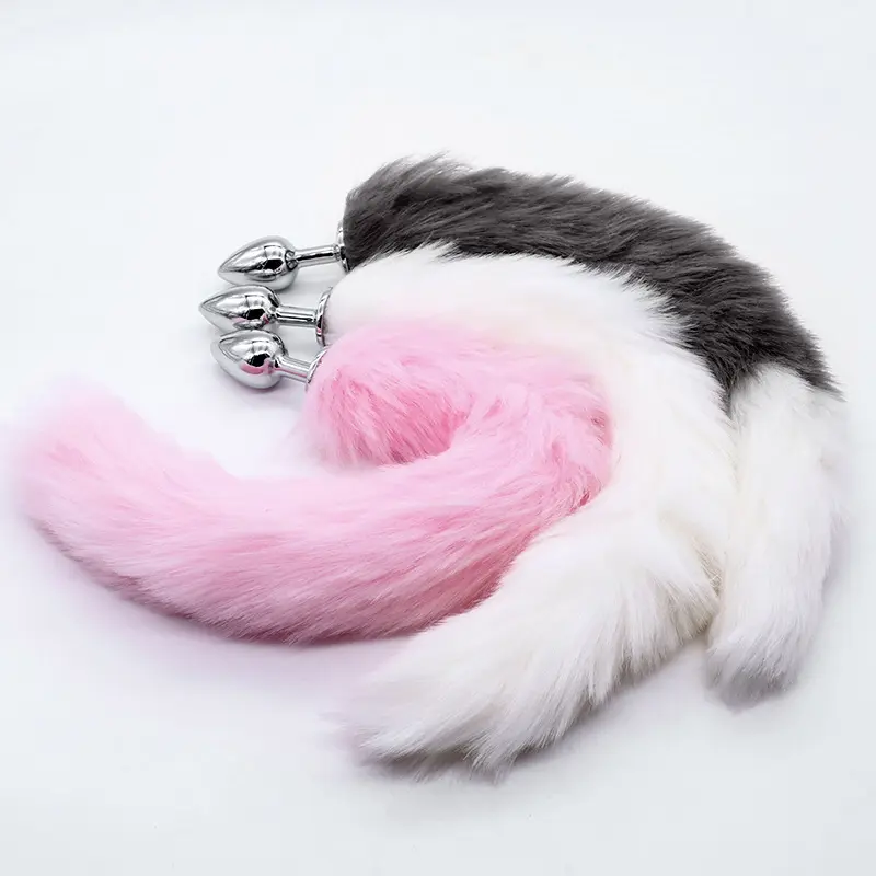 BDSM Sexy fox Tail Anal Plug Cosplay Metal Butt Plug Sex Toys