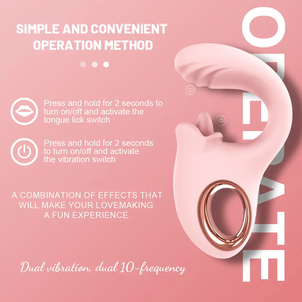 New Product G-spot Tongue Licking Vibrator for Women Dual Motor for Sexual Pleasure Orgasmic Masturbation Adult Products