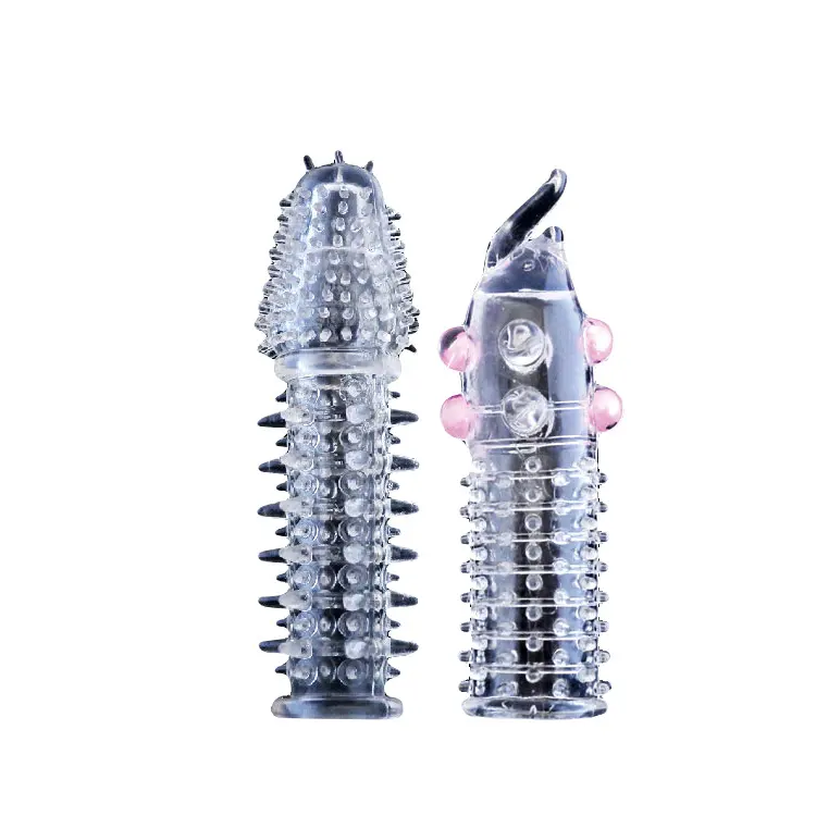 Crystal Penis Condom Sleeve Adult Extender Penis Cover Longer Condoms Sex Toys for Men
