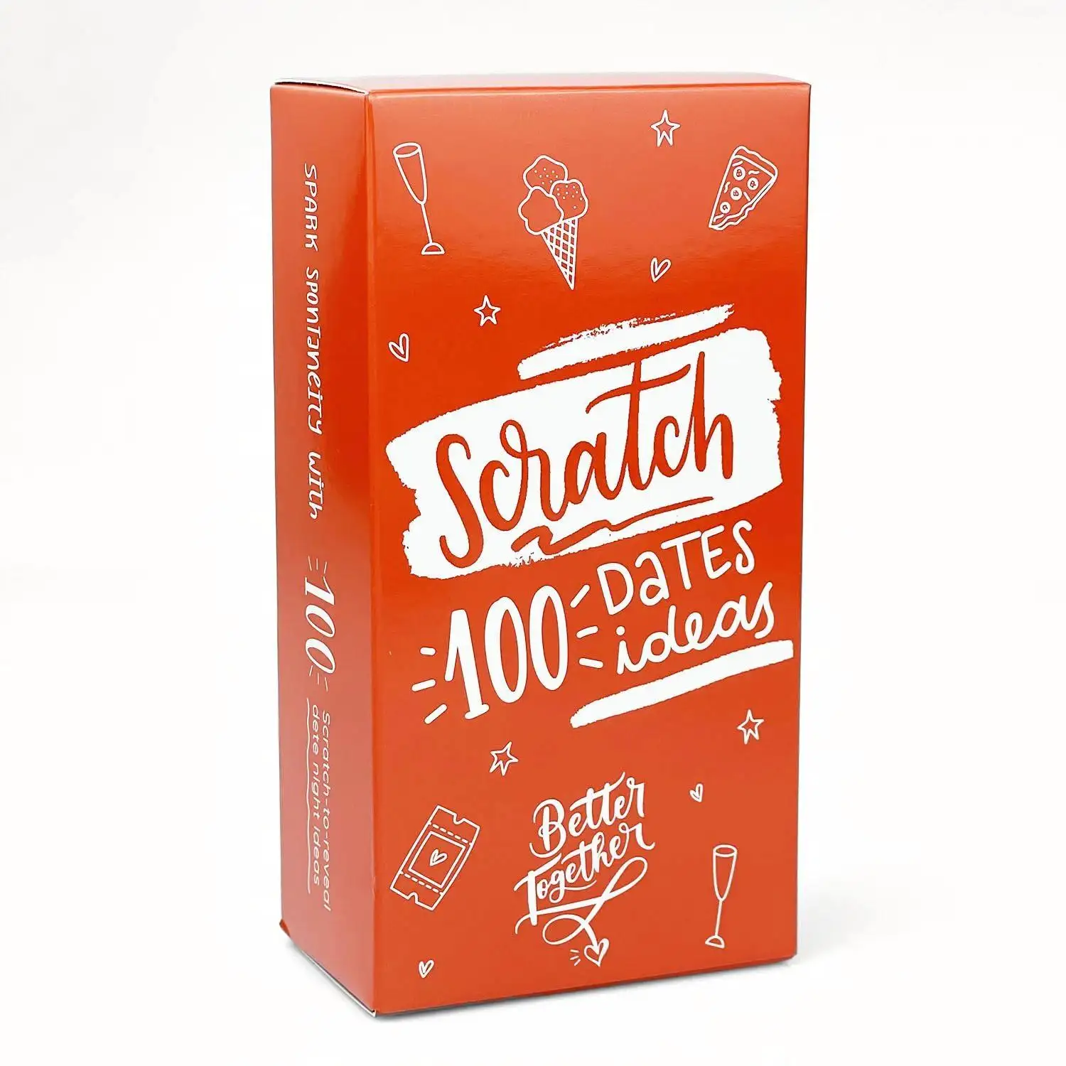 Scratch 100 Date Ideas Fun Date Night off Cards 410g Romantic Couple Gift Creative Interactive Game for Lover