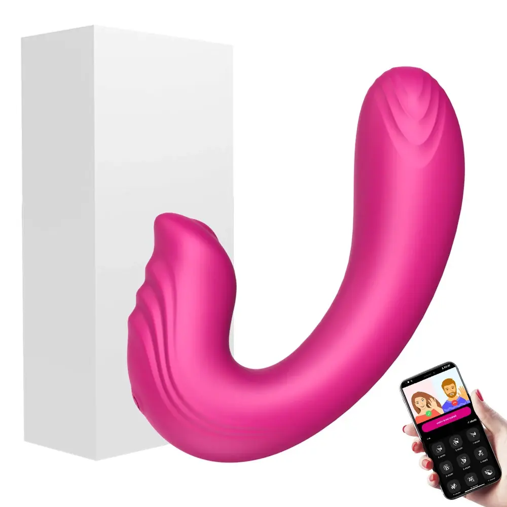 APP Vibrator Sex Toy for Female Clitoris G-spot Vibrating Sex Toy for Double Stimulation with 10 Vibration Patterns