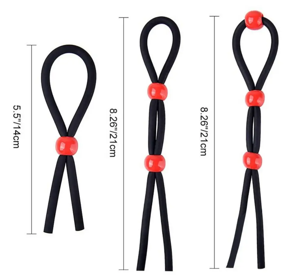 Silicone Locking Cord Men Sex Toys Man Sex Toy Cock Ring for Men