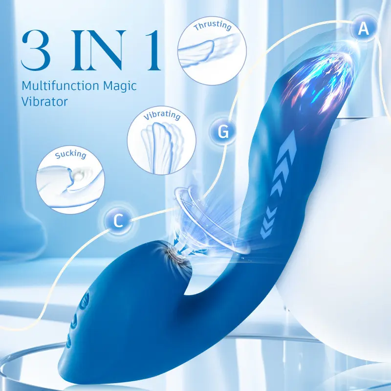 Women's USB Rechargeable G-Spot Vibrator Unbelievable Pulsing Sensations Air Sucking Massager for External Thrilling Pleasure