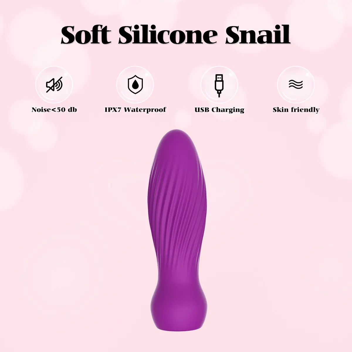 Hot Sale Female Masturbator Single Shock Soft USB Charging Sex AV Wand Massager Sex Toy Vibrating Massage for Women