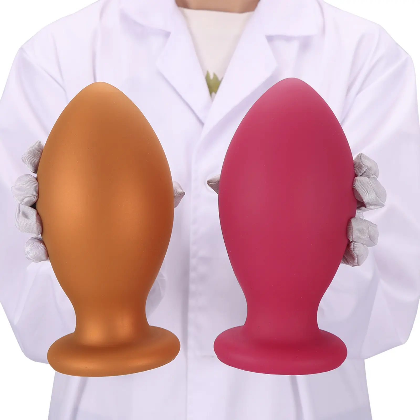 S/M/L/XL/XXL Silicone Dragon Egg Anal Plug SM Sex Products for Couple Use with Strong Suction 100% Waterproof Red and Golden