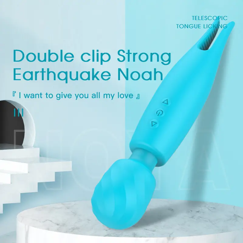 Hot Selling Two Heads Vibrating Masturbation Waterproof G-Spot Wand Massage Clitoris Adult Sex Toys for Women