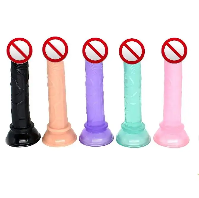 Sex Toys for Women Flexible Realistic Mini Crystal Soft TPE Waterproof Dildo with Suction Cup