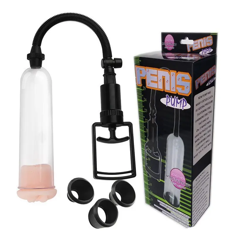 Men's Penis Pump Vacuum Enlarger for Impotence Relief Bigger Longer Thicker Dildo Aid No Side Effects Adult Sex Toy