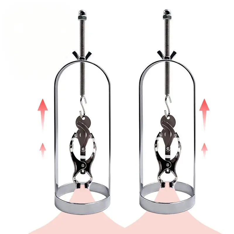 New Adjustable Female Nipple Clamp Metal Breast Sucking Clips BDSM Bondage Fetish Sex Toys
