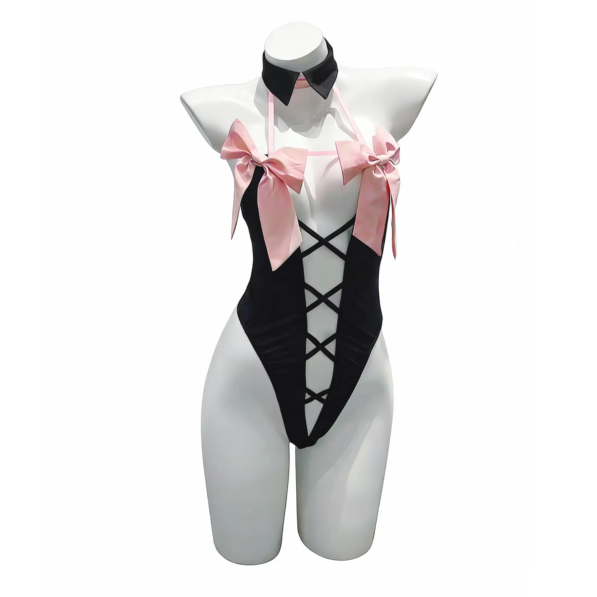 Cosplay Sexy Bunny Set Lace Cross Strap Underwear Temptation Miss Back Onesie Ladies Sexy Lingerie Uniform