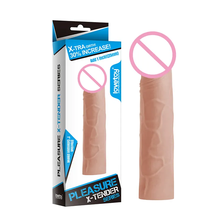 Lovetoy Extension Silicone Sleeve Dildo Penis Sleeves for Men Adult Sex Toy