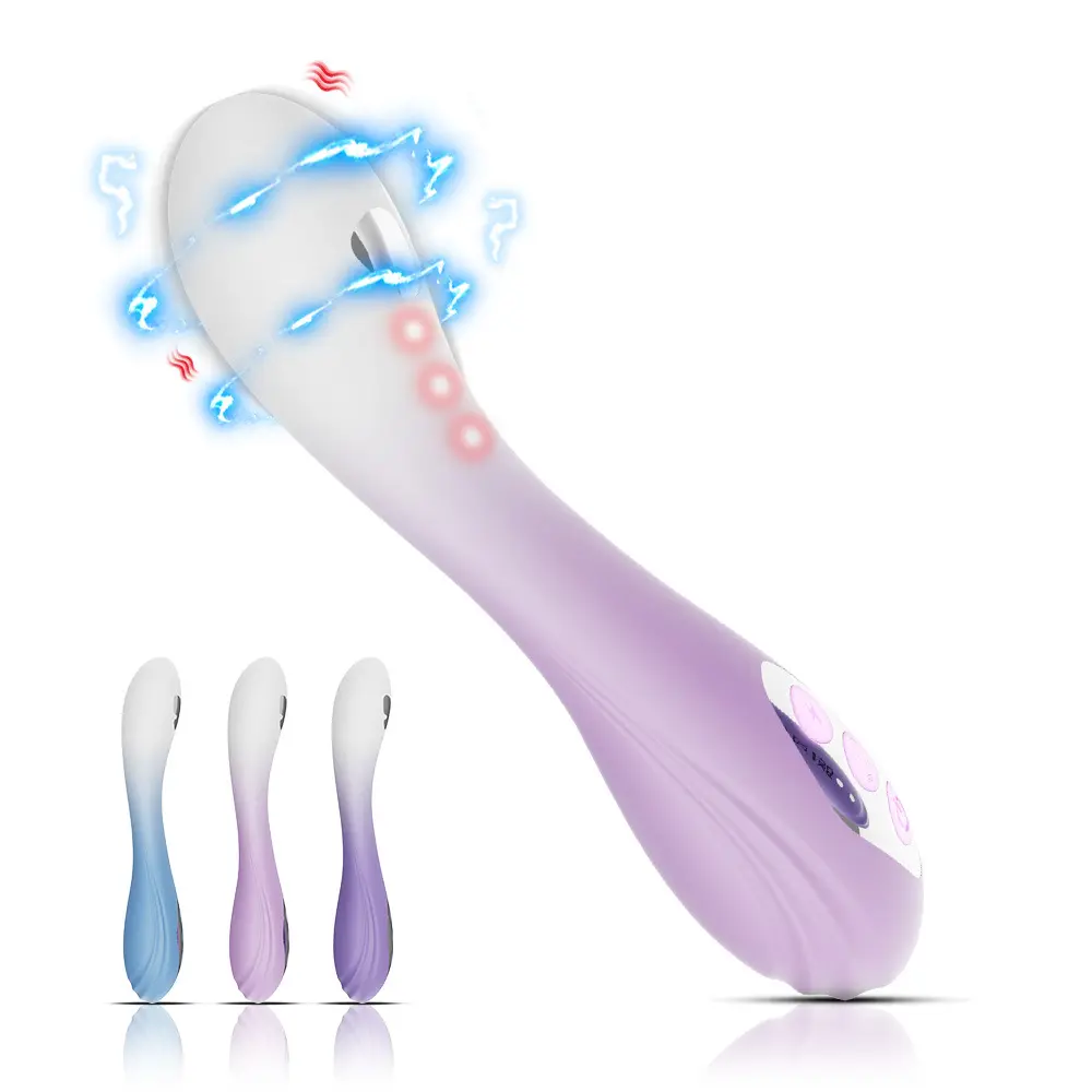 10 Frequency Female G-Spot Vibrator Women  With Gradient Color AV Wand USB Rechargeable 100% Waterproof