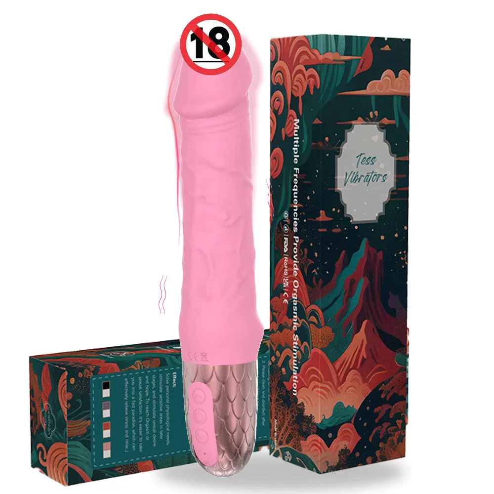 Best Selling 10-Vibration Silicone Adult Sex Dildo Vibrator Soft Real in Big Size for Women
