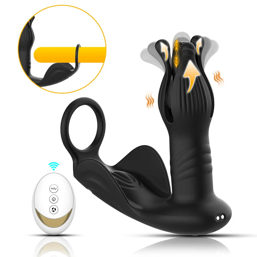USB Rechargeable 9 Frequencies 100% Waterproof Rabbit Vibrator Remote Control Rear Prostate Massage Stick Other