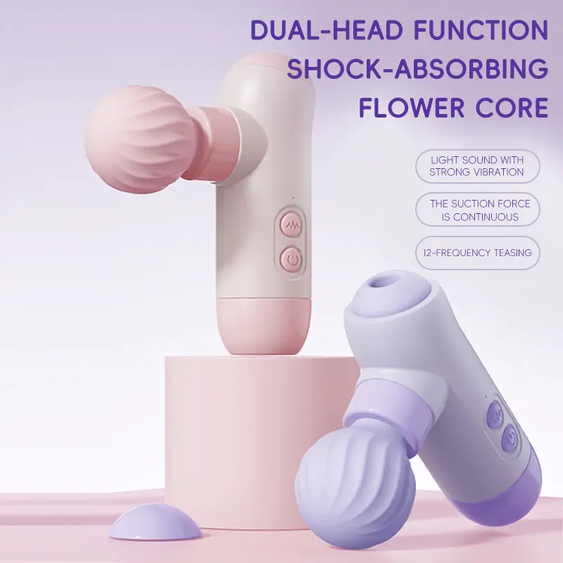 Hot Sale 12 Frequency Vibration Suction Massage Gun & Vibrator for Adult Sex Massage