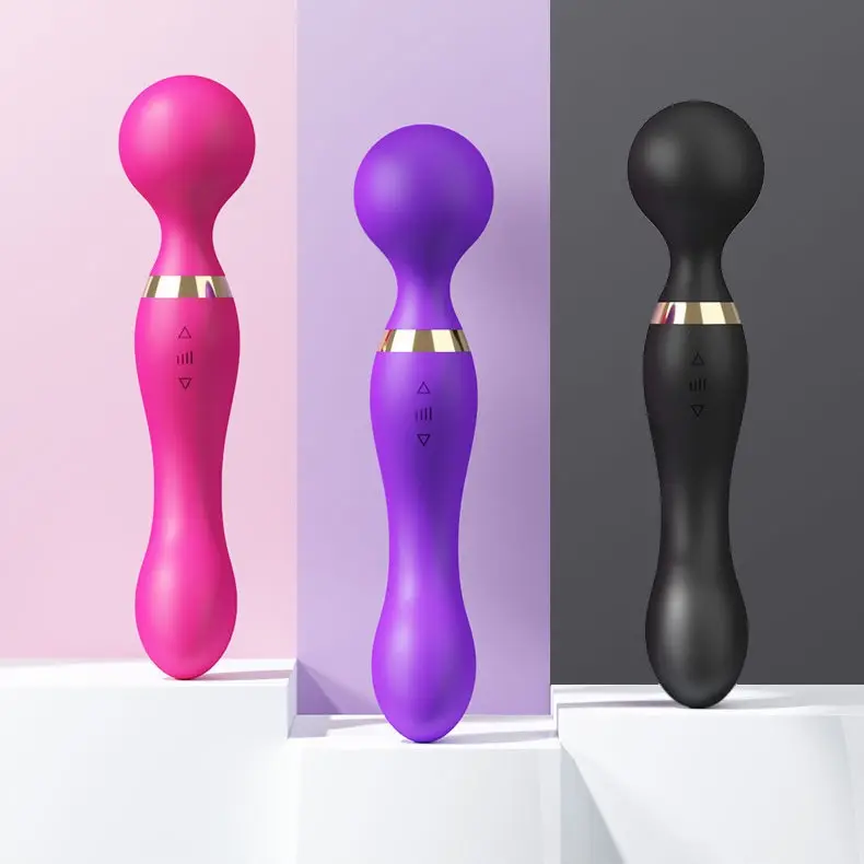 Female New Rechargeable AV Vibrator Wand - 20 Patterns G Spot Vibrators Clit Vibrator Sex Toys Personal Wand Massager