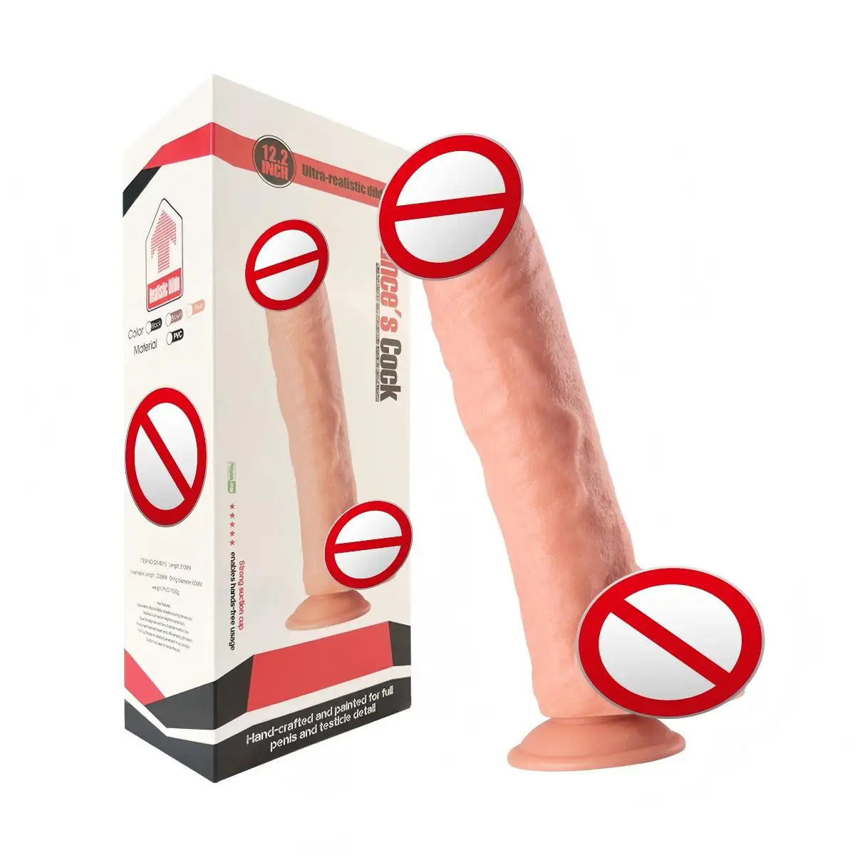 Realistic Waterproof 310mm PVC Dildo Adult Sex Toy Women Ultra Soft Thick Anal Men Curved Shaft Huge QS-B010