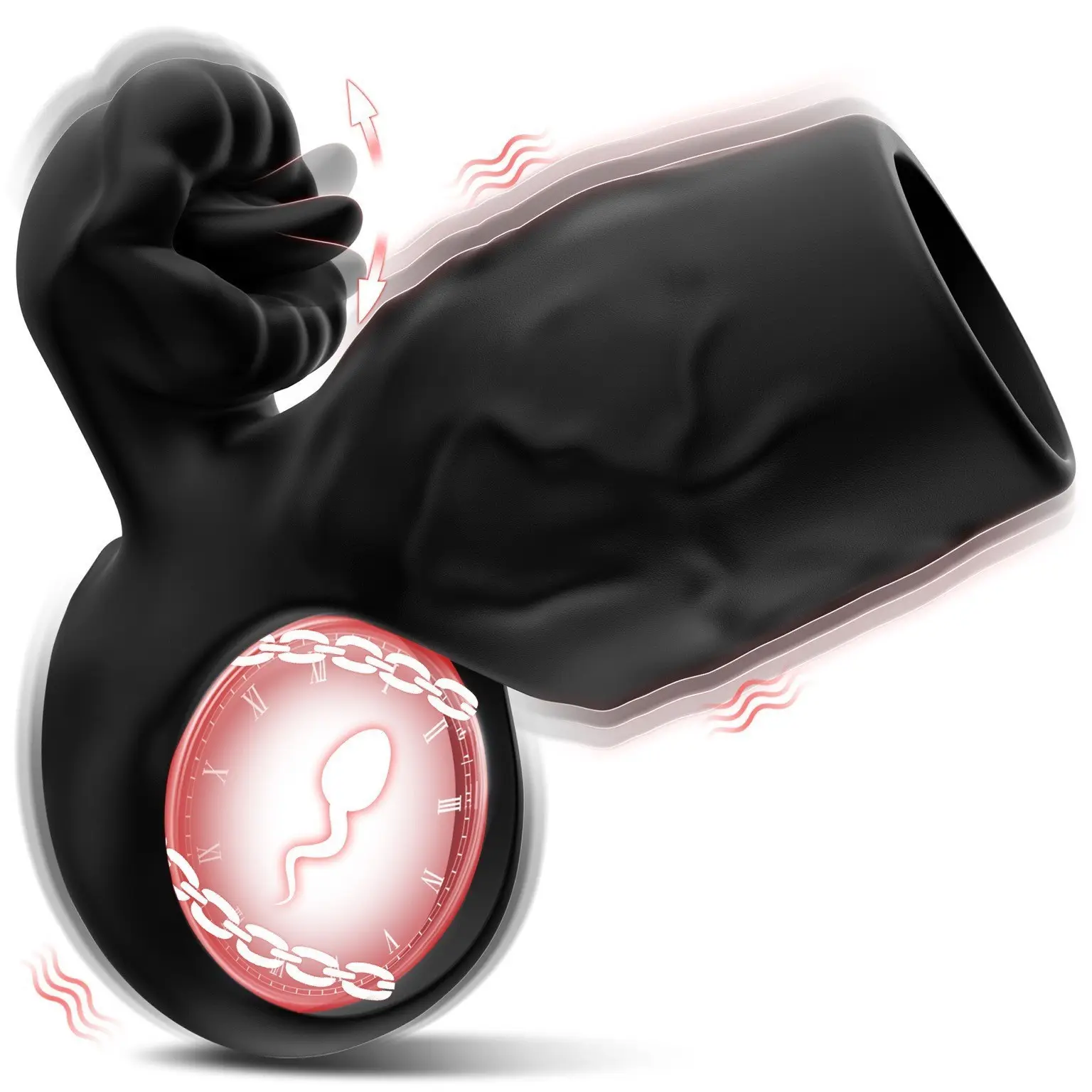 New Cock Penis Ring Vibrator Silicone Rubber Male Products Strong Vibration Delay Ejaculation Cock Ring for Men Adult Sex Toy