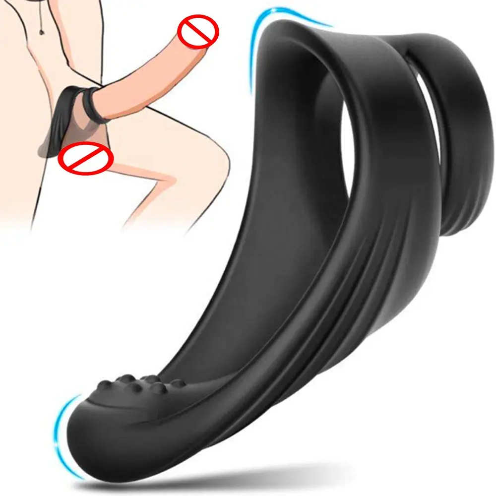 Soft Silicone Sex Toys for Man Delaying Ejaculation Waterproof Dual Cock Ring Men Double Penis Rings for Men Dildo