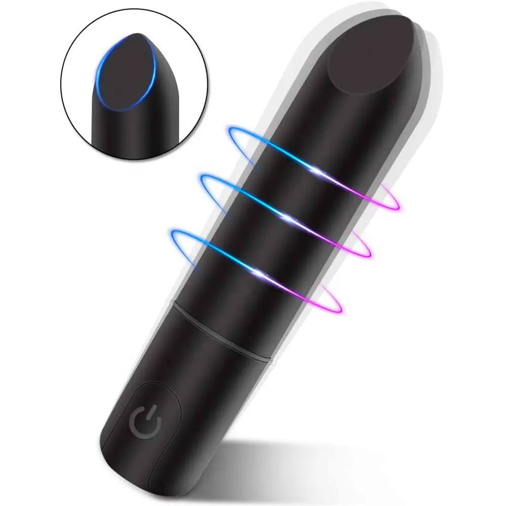 US Angled Tip Lipstick Vibrator Bullets Clitoral Stimulation Rechargeable 10 Speeds Bullet Vibrator Sex Toy for Women