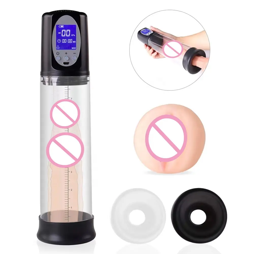 LCD Display Electric Dick Enlarge Device Vacuum Erection Enhancer Penis Pump Enlargement Products