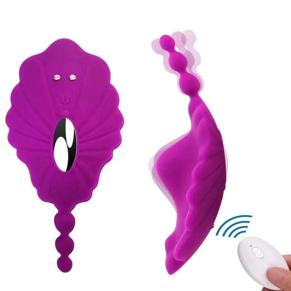 Remote Control Vagina Clit Anal Stimulator Massager,10 Modes Vibrating Butterfly Wearable Panty Vibrator for Women Couples