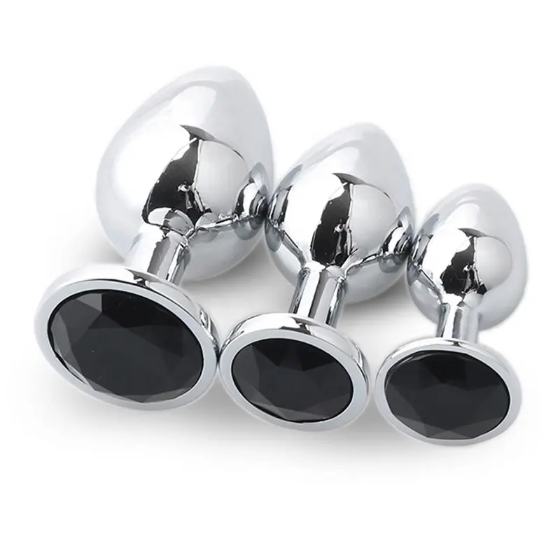 Original 3 Pcs/Set Luxury Jewelry Design Fetish Stainless Steel Anal Butt Plug for Unisex Masturbation Anal Stimulation Toy