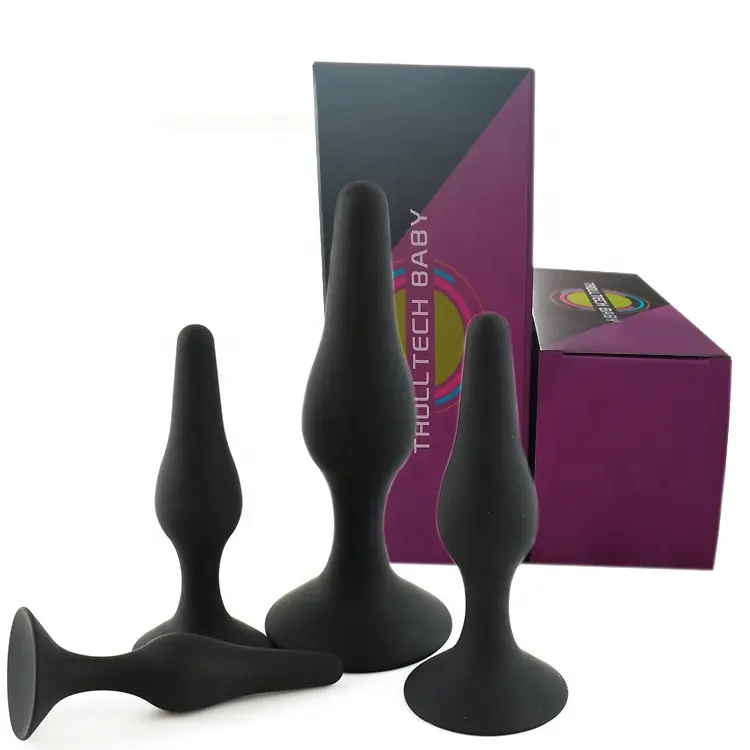 Top Fashion Sexy Toys 4PCS Anal Plug Set,Medical Silicone Sensuality Anal Toys Butt Plug Juguetes Para Adultos