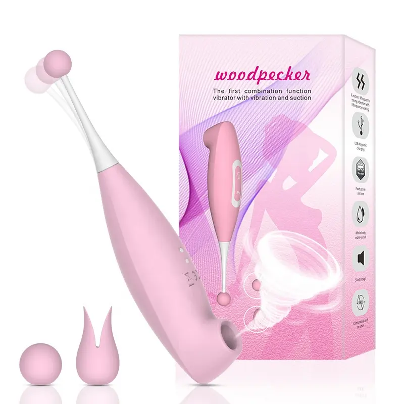 2 in 1 Quick Orgasm Clitoris Stimulator High Speed Vibration Sucking Vibrator Adult Toys for Women Sex