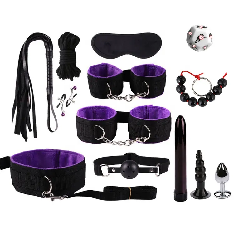 12 PCS/Set Restraining & Bondage Fun Toy Suit with Sex Toys Number,Bundled Binding Set Yoga Kit for Couples & Partner Play