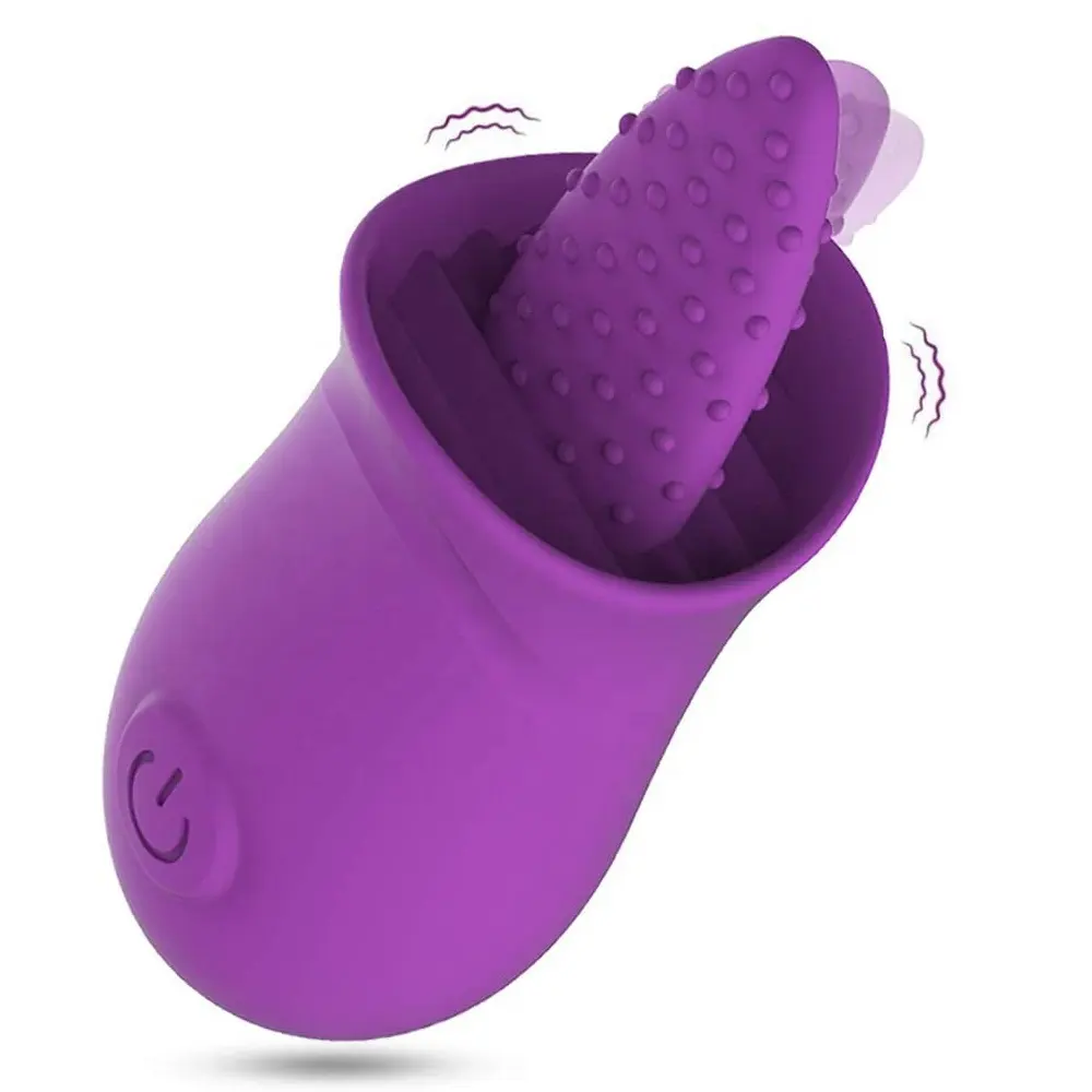 Genuine Mini Clitoral Tongue Vibrator 10 Strong Vibration Modes Licking Clitoris Nipple Anus Sex Toys for Women G-Spot