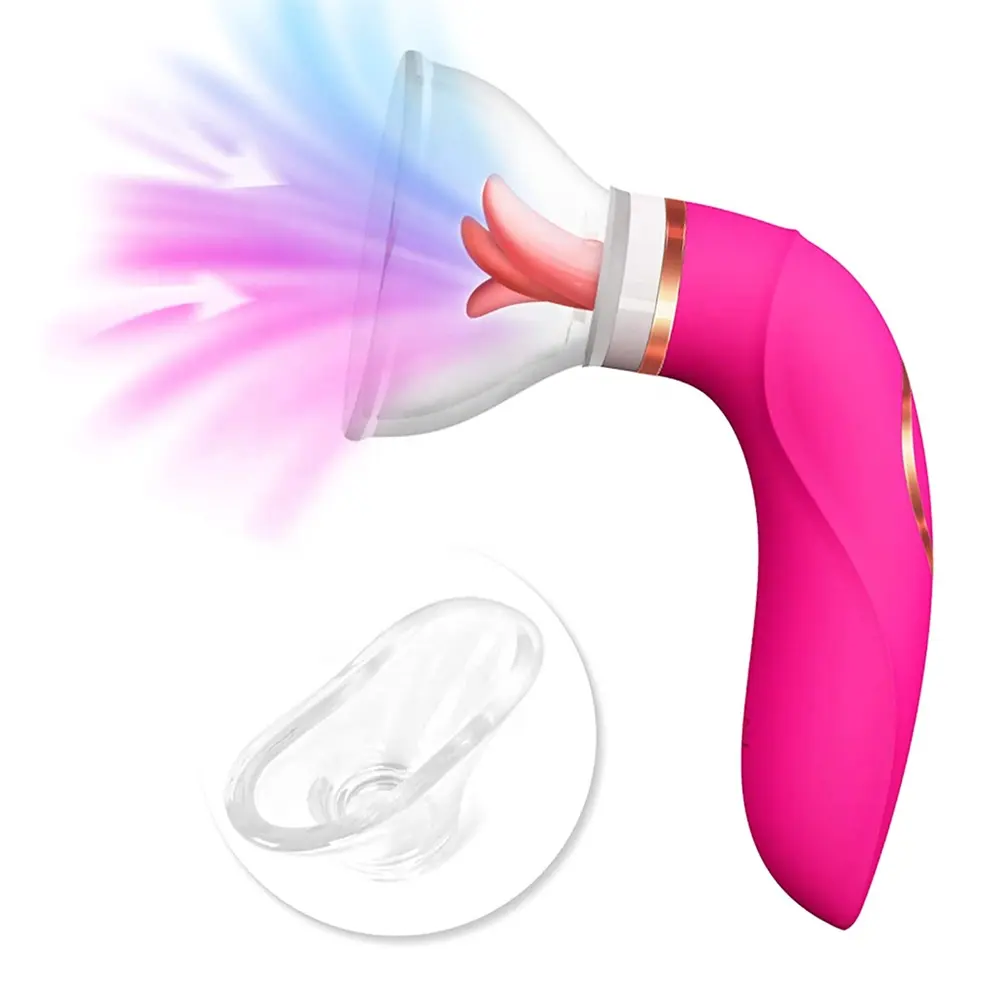 Personal Massager Suction Cups Sucking Licking Breast Massager Tongue Vibrator for Women Other Massage Products