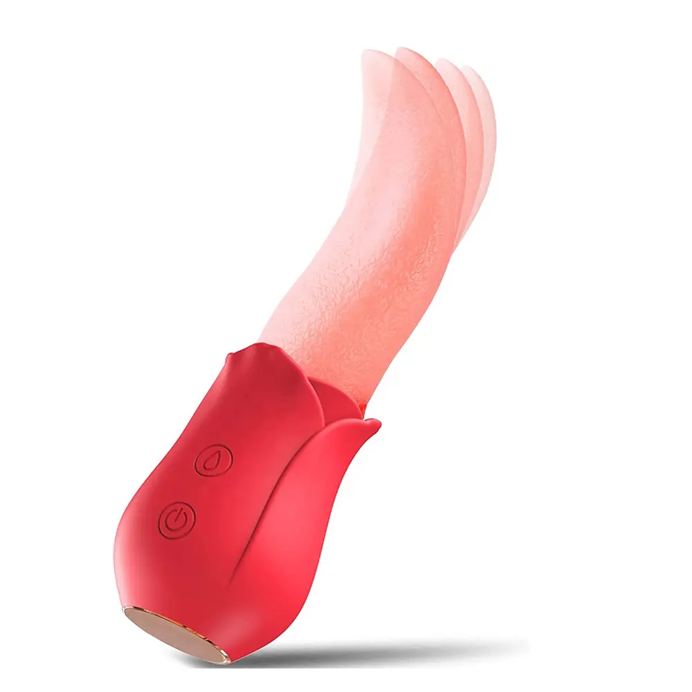 Original Tongue Licking Rose Vibrator for Women Clit Nipple Stimulator Massager Rose Toys Vibrator