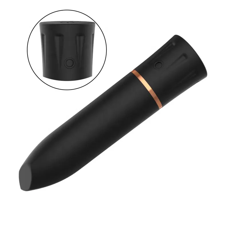 Clitoris Vaginal Sex Toys Bullet Vibrator for Precise Stimulation,Rechargeable Lipstick Egg Vibrator Black Mini Bullet Vibrator