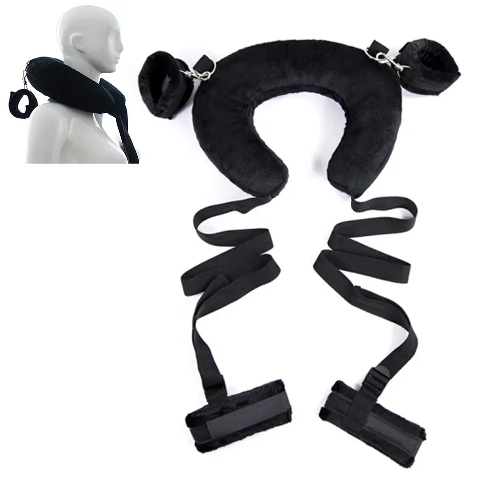 SM Restraints Kit,Wrist Thigh Leg Restraint System Hand & Ankle Cuff with Sponge Pillows Position Support Sling Sex Play