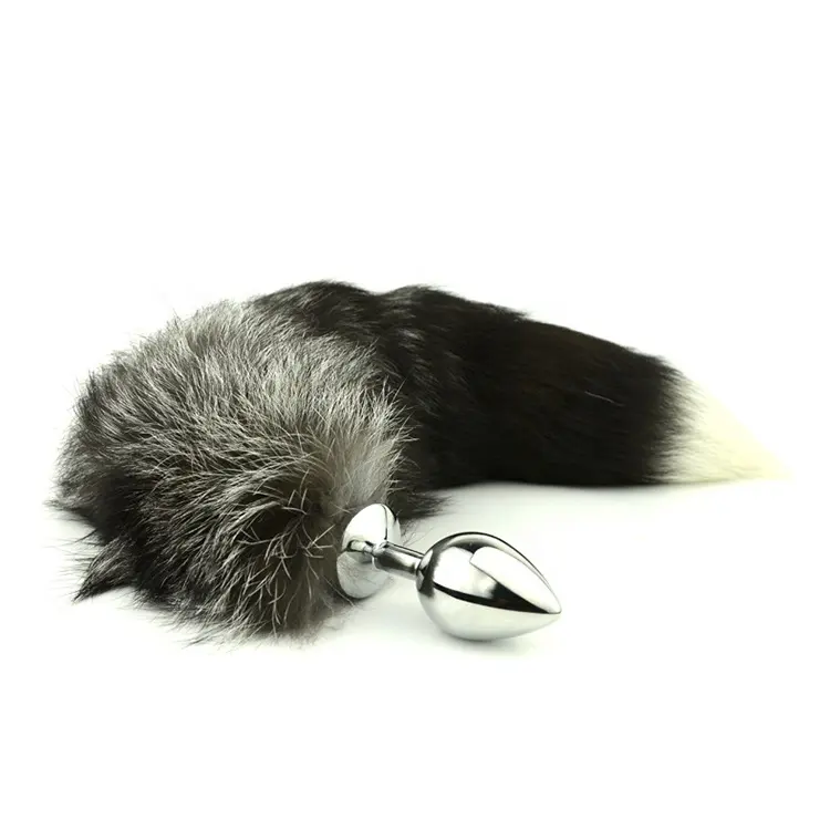 Stainless Steel Fox Tail Anal Butt Plug Adult Games & Cosplay,SM Special Anal Stimulator Butt Plugs for Women